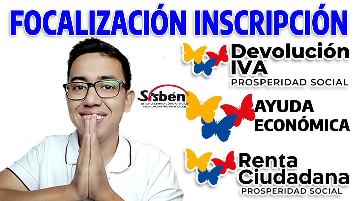 Foto de Wintor abc, Logo Devolución del IVA, Logo Renta Ciudadana, Logo Ayuda Económica, Logo Sisbén, en palabras Focalización Inscripción