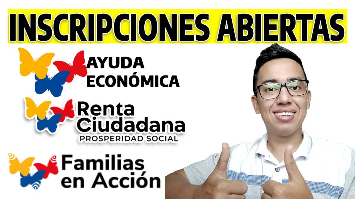 Foto Wintor ABC,logo ayuda económica, logo Renta Ciudadana, logo Familias en Acción