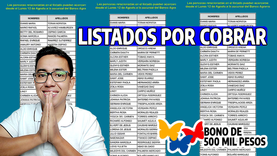 listados de agosto notisubsidios en palabras listados por cobrar